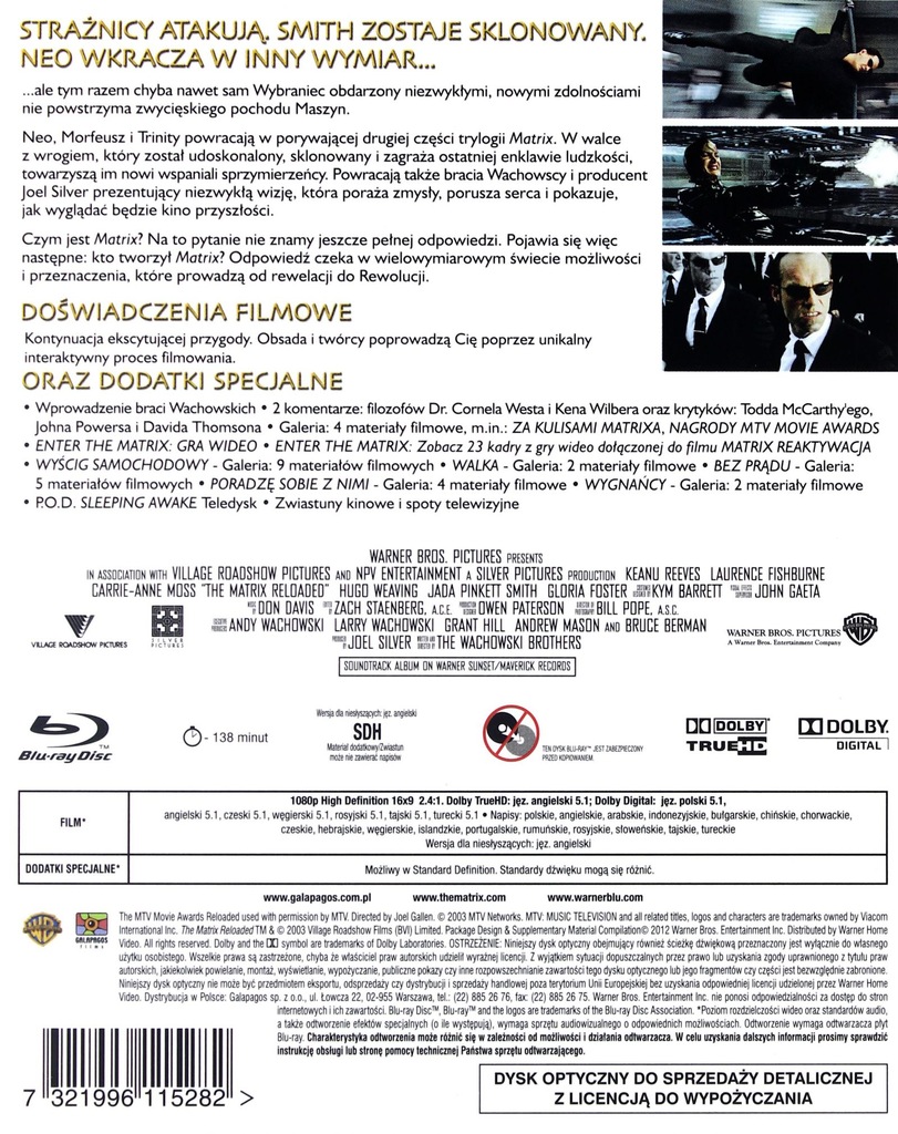 MATRIX REAKTYWACJA PREMIUM COLLECTION BLU RAY 5223168974