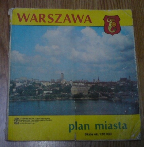 WARSZAWA Plan Miasta Mapa Atlas 1987 R 7420631997 Oficjalne