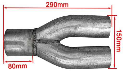 Трійник y-pipe розгалуження 76 мм на 2X 63 мм FENNO - 2
