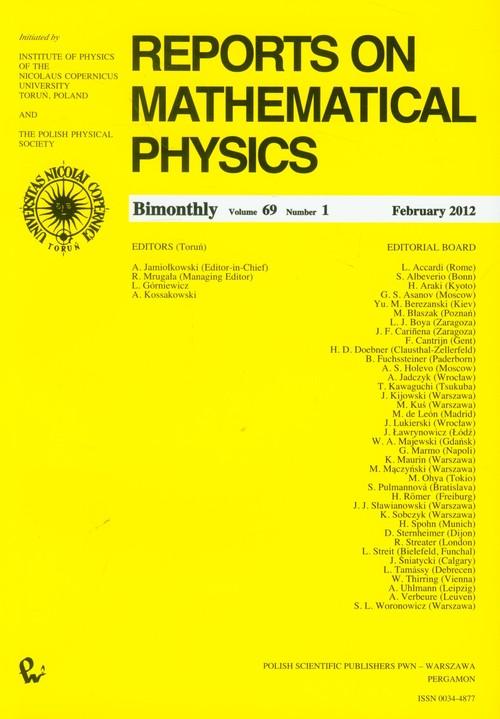 

Reports on Mathematical Physics 69/1