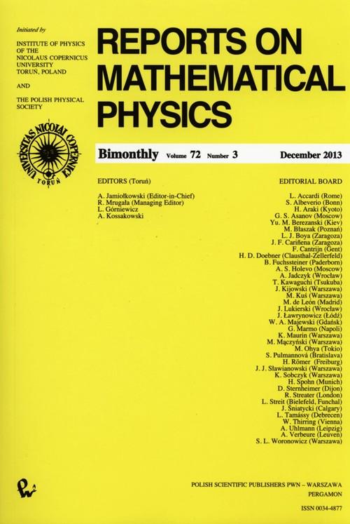 

Reports on Mathematical Physics 72/3