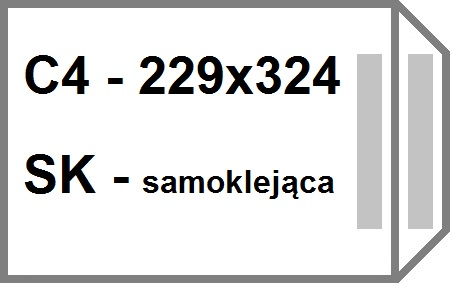 

Koperty biurowe C4 Sk samoklejące białe 250 szt