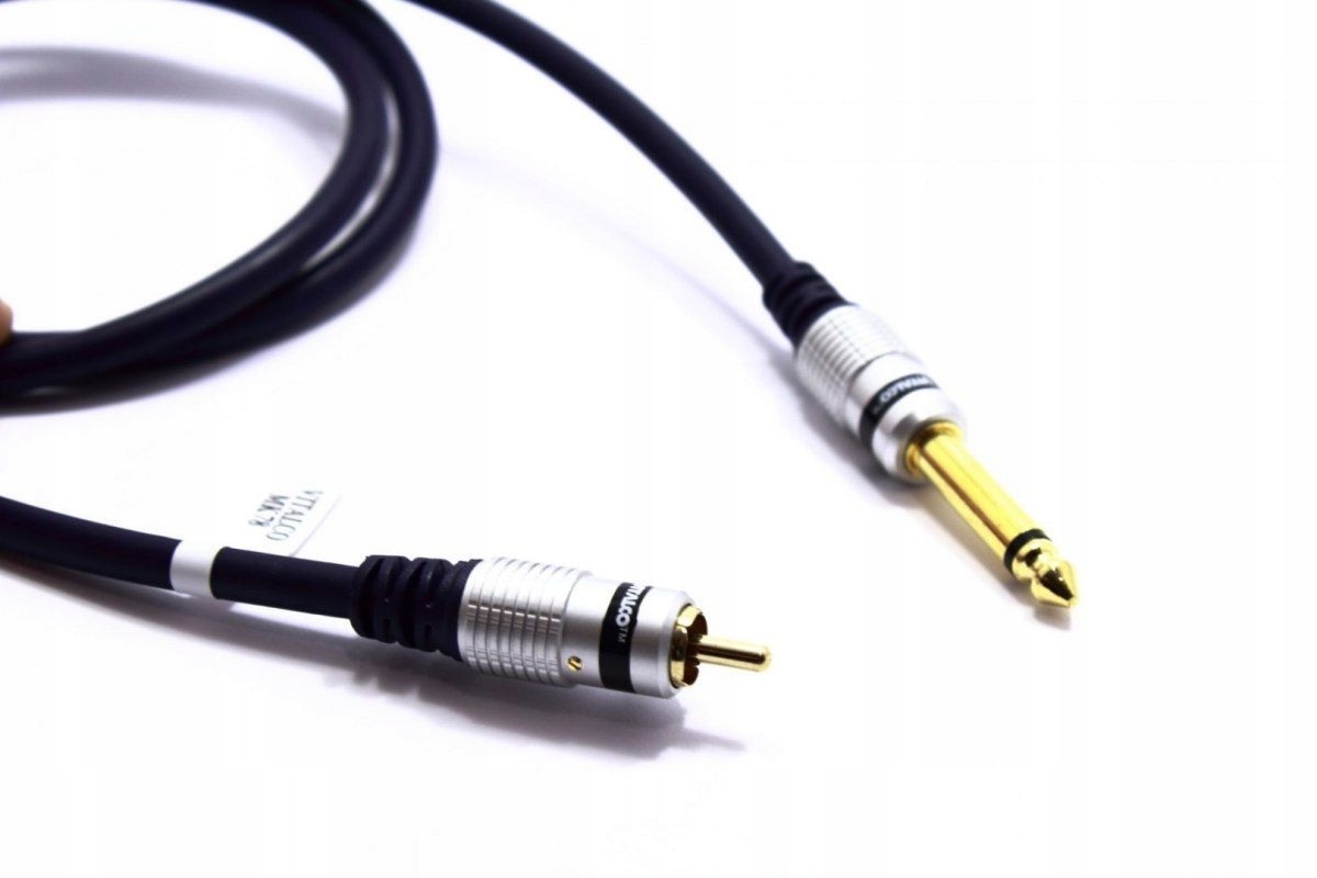 

Kabel Wtyk Jack 6,3 Mono Wtyk Rca MK78 1m Vitalco