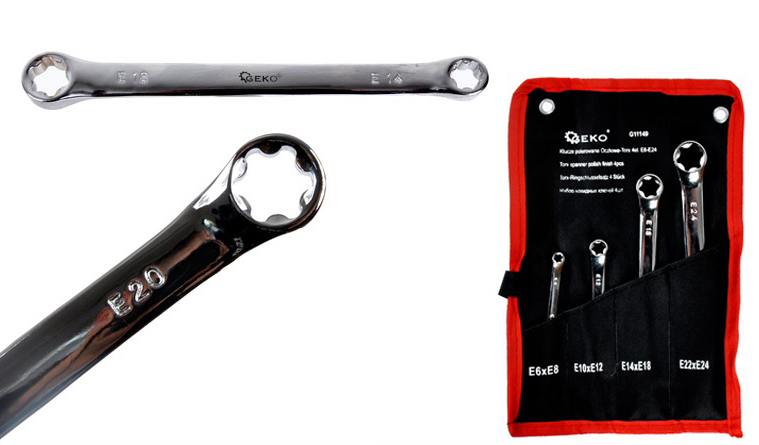 

Klucze Oczkowe Torx Zestaw Kluczy 4szt E6-E24 Crv