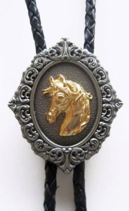 Kravata Hlava Koně zlatá bolo kůň country western