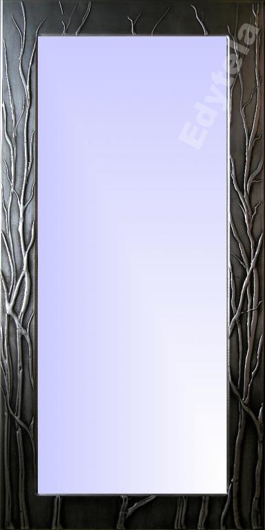 LUSTRO W PIĘKNEJ RAMIE . ALUMINIOWE KONARY. PRACOWNIA PLASTYCZNA RAMOTEKA.