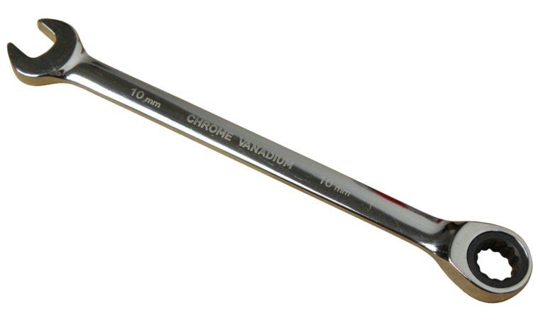

Klucz płasko-oczkowy z grzechotką 10mm Crv 6140