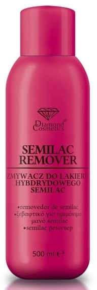 Semilac Remover 500ml Płyn Do Lakieru Hybrydowego Rodzaj preparatu zmywacze acetonowe