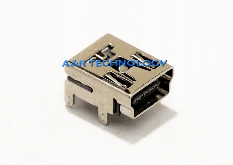 GNIAZDO mini USB TYP B 5+4 PIN ZŁĄCZE KĄTOWE HQ! Złącza gniazdo miniUSB typ B