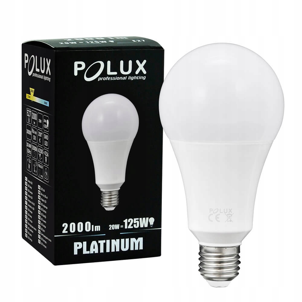

Żarówka Led E27 A80 20W 2000lm Polux 3000K Ciepła