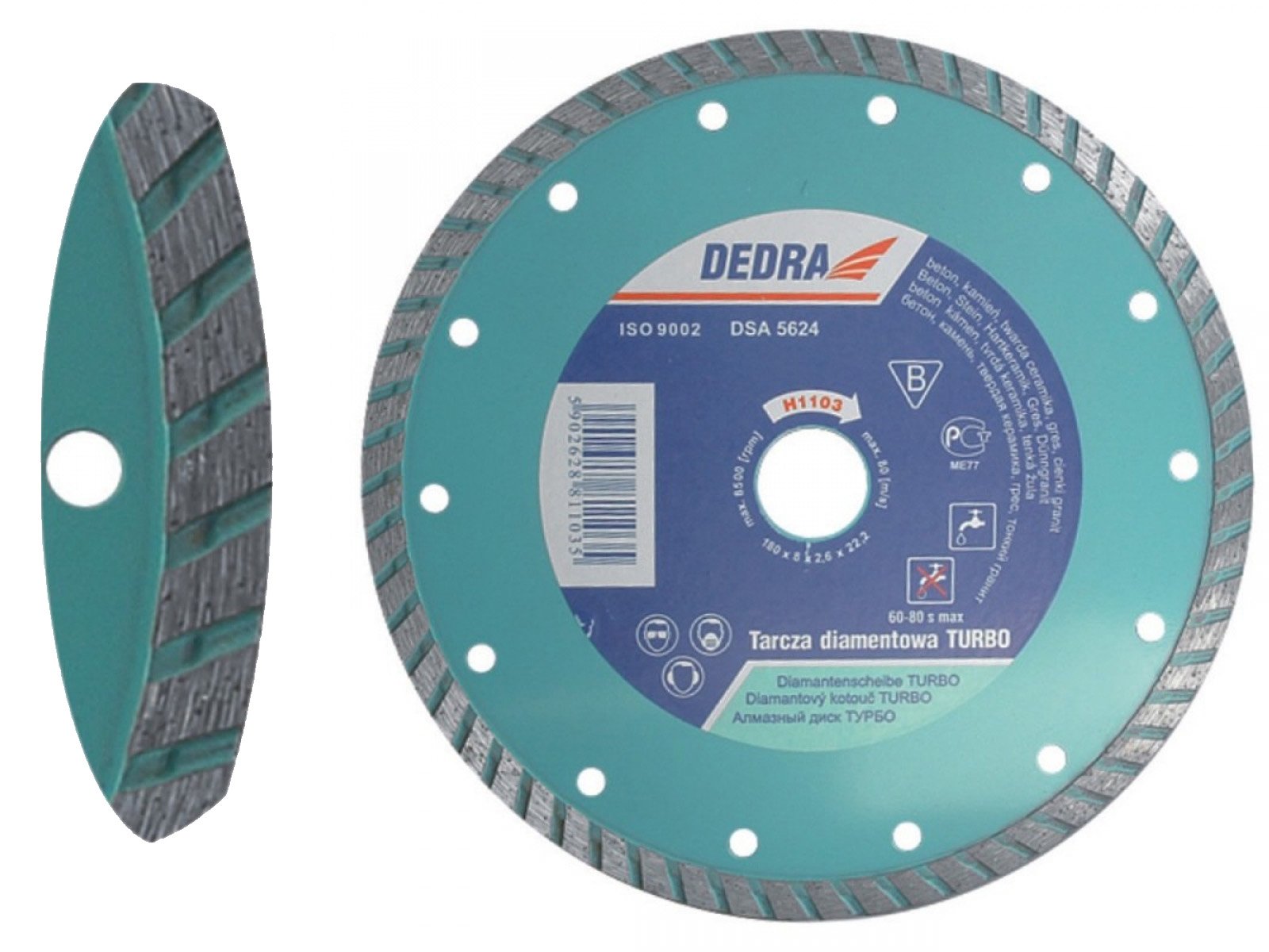 

Dedra Tarcza Turbo 115 twarda ceramika gres beton