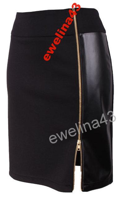 

EWELINA43_SPODNICA Z Dodatkiem Eko-skory Zamek 52