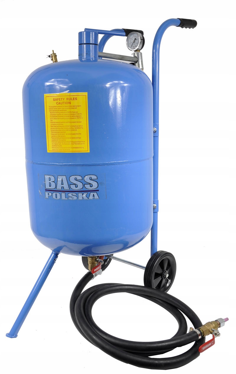 PIASKARKA SYFONOWA 80L MASKA DYSZE PISTOLET ZESTAW BASS POLSKA Pojemność 80 l