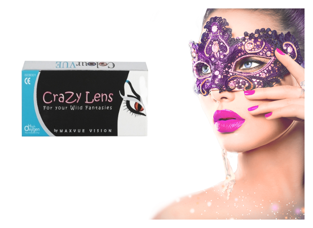 

Kolorowe soczewki Crazy Wild Eyes z mocami+gratis