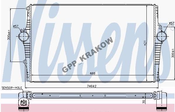 РАДІАТОР ІНТЕРКУЛЕР 961591 НИЗЬКИЙ