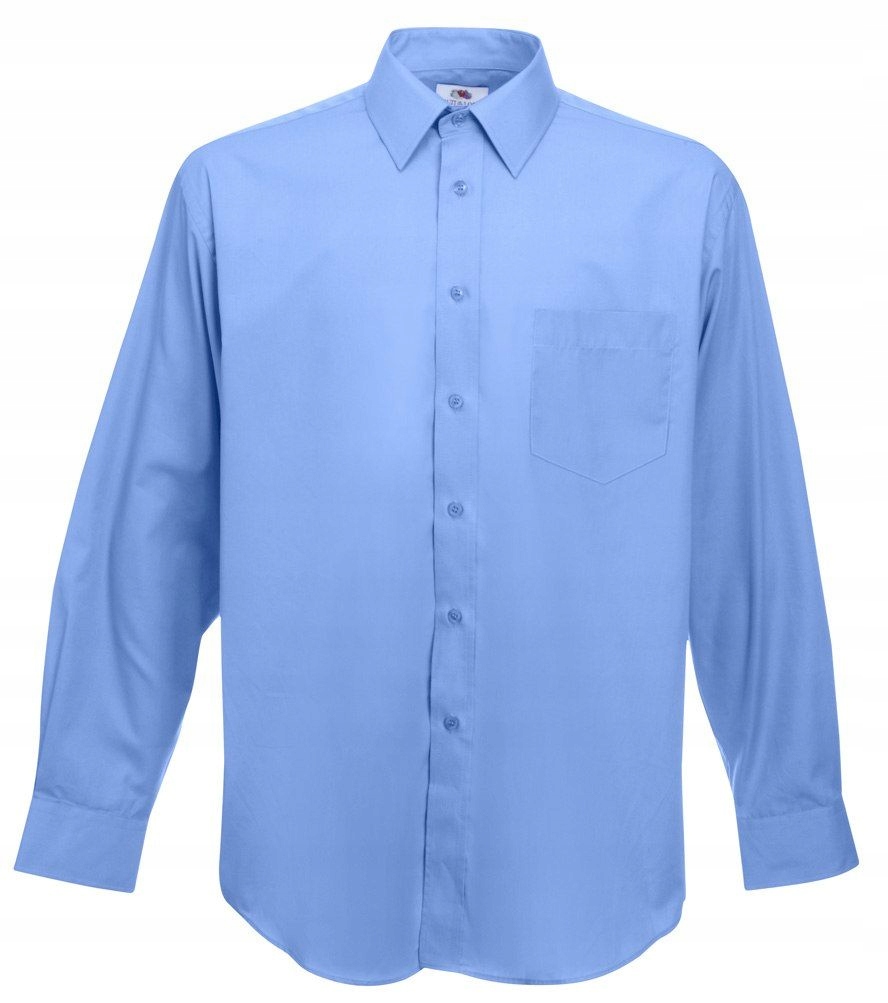 

Men Poplin L/s Shirt Mid Blue L