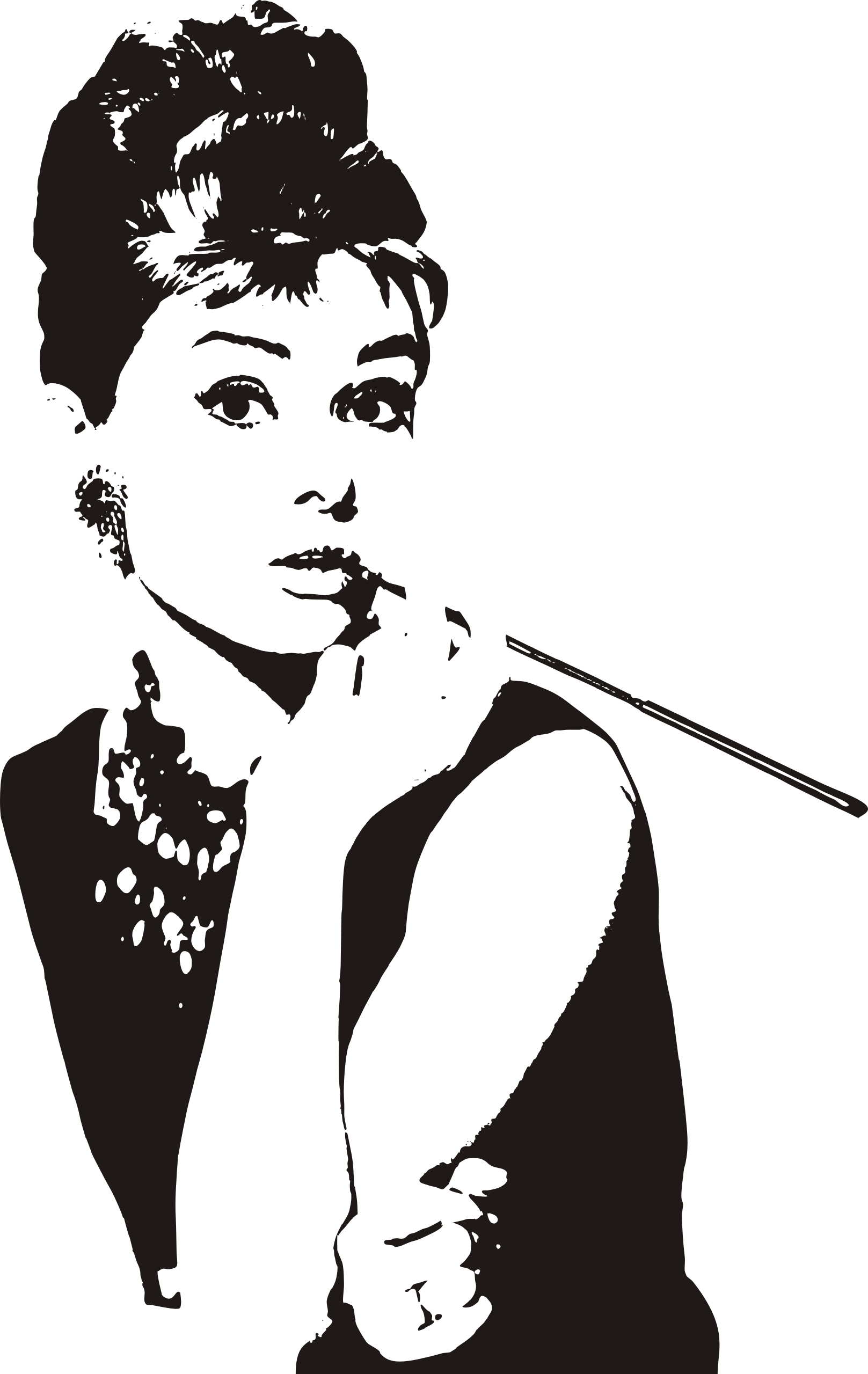 

Audrey Hepburn 120cm naklejka ścienna szablon mat