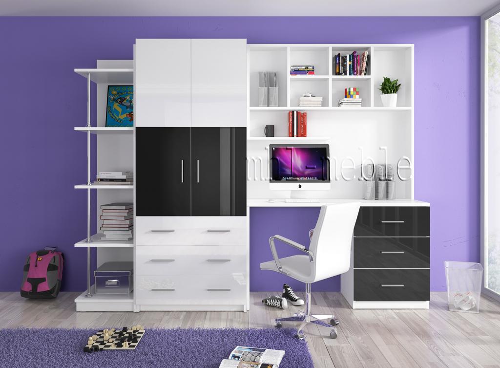 MEBLE MŁODZIEŻOWE, DZIECIĘCE - WYSOKI POŁYSK! Marka MHL Meble
