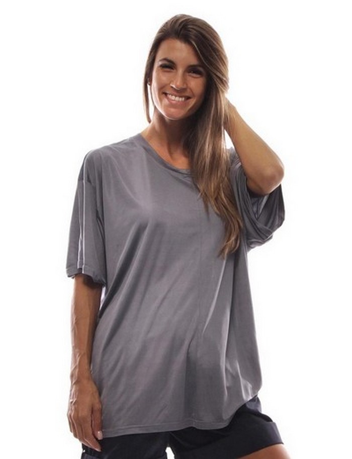 

T-shirt Damski Luźny Krój Lacoste TF6585 Szary L
