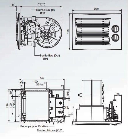 ОБОГРЕВАТЕЛЬ ДОПОЛНИТЕЛЬНЫЙ ОХЛАЖДЕНИЯ УНИВЕРСАЛЬНАЯ 24V 5KW фото 2