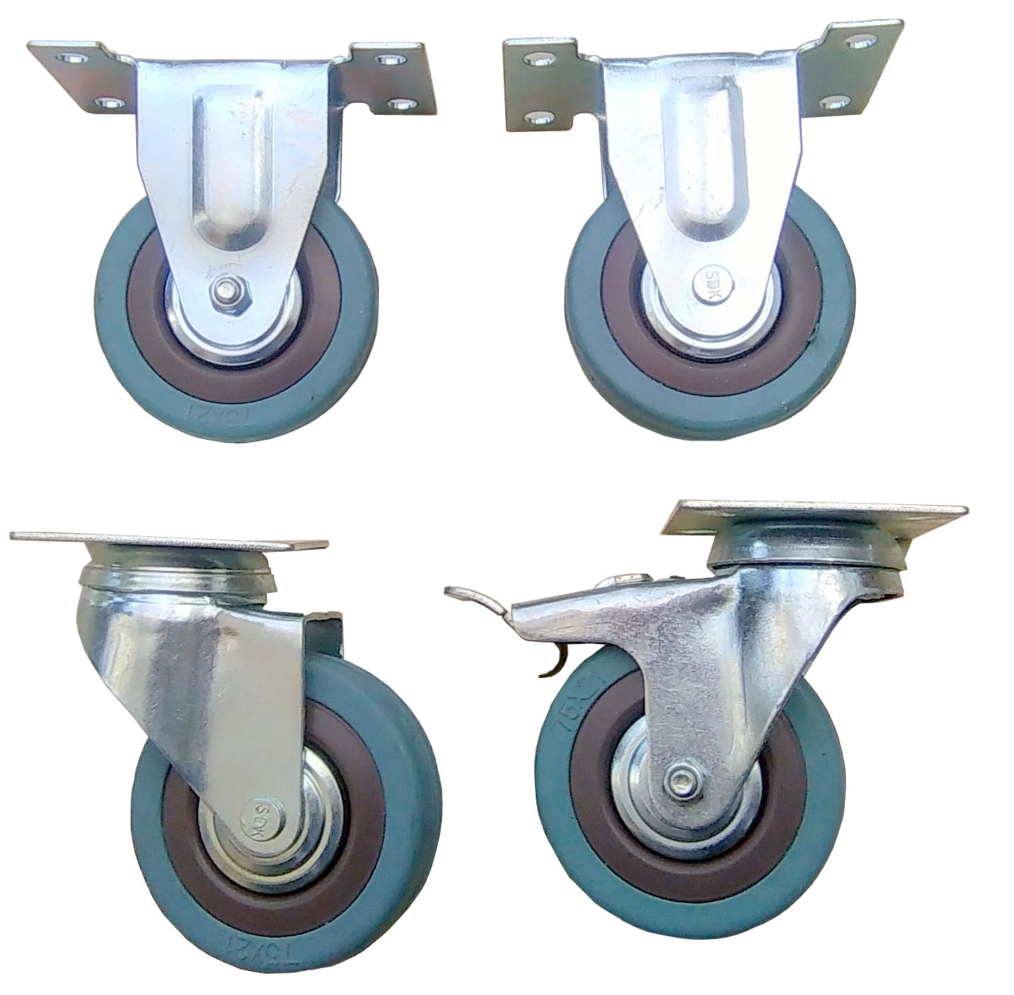 

Koło kółko 75 mm kółka 250 kg zestaw kół 4 szt.!!