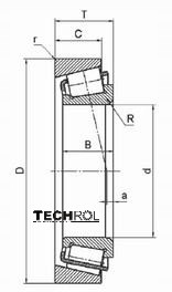 30307 ŁOŻYSKO STOŻKOWE 35x80x22,75 mm 30307 TCT Marka inny