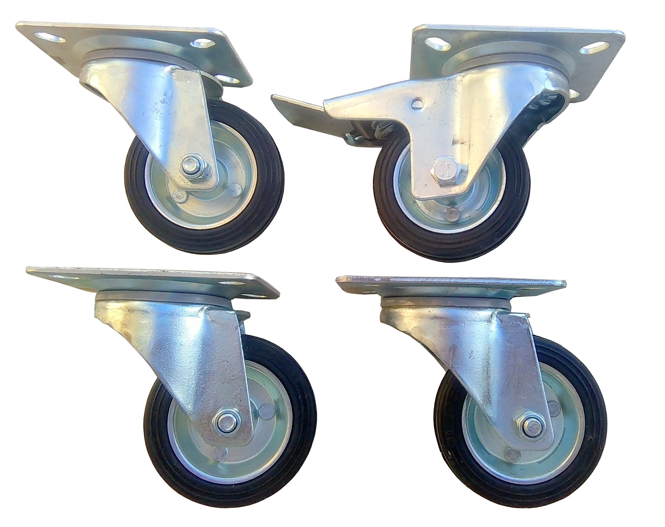 Kolečka kolečka Set 4 ks 80 mm, kolo 280 kg