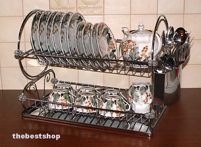 SUSZARKA DO NACZYŃ -chrom,stalowy ociekacz- Rodzaj ociekacz (suszarka)