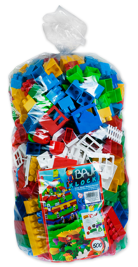 Klocki konstrukcyjne K2 BAJA 500 elementów WOREK Płeć Chłopcy Dziewczynki