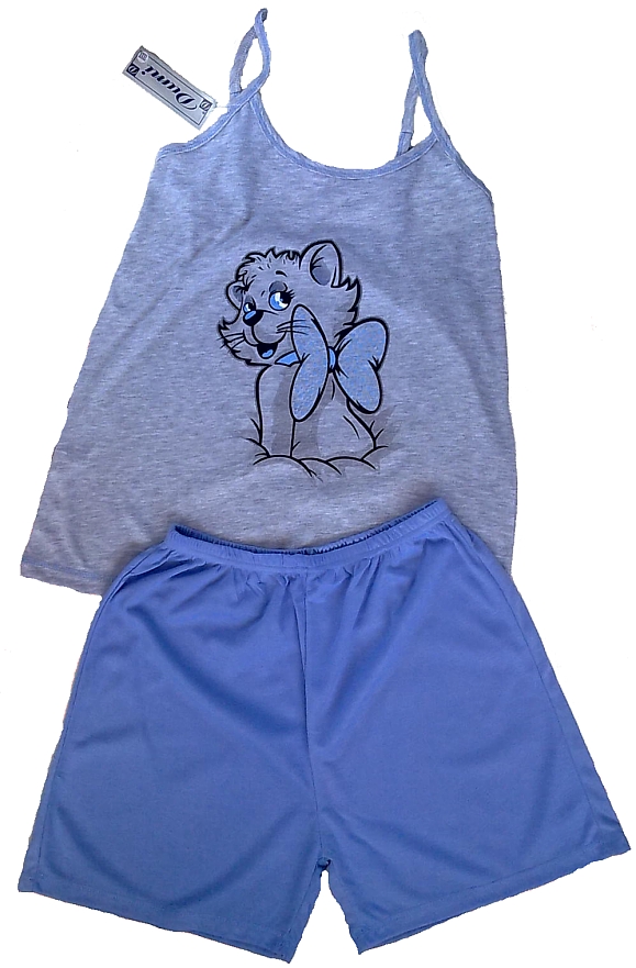 

Śliczna piżama damska Dumi kotek, ramiączka - XL