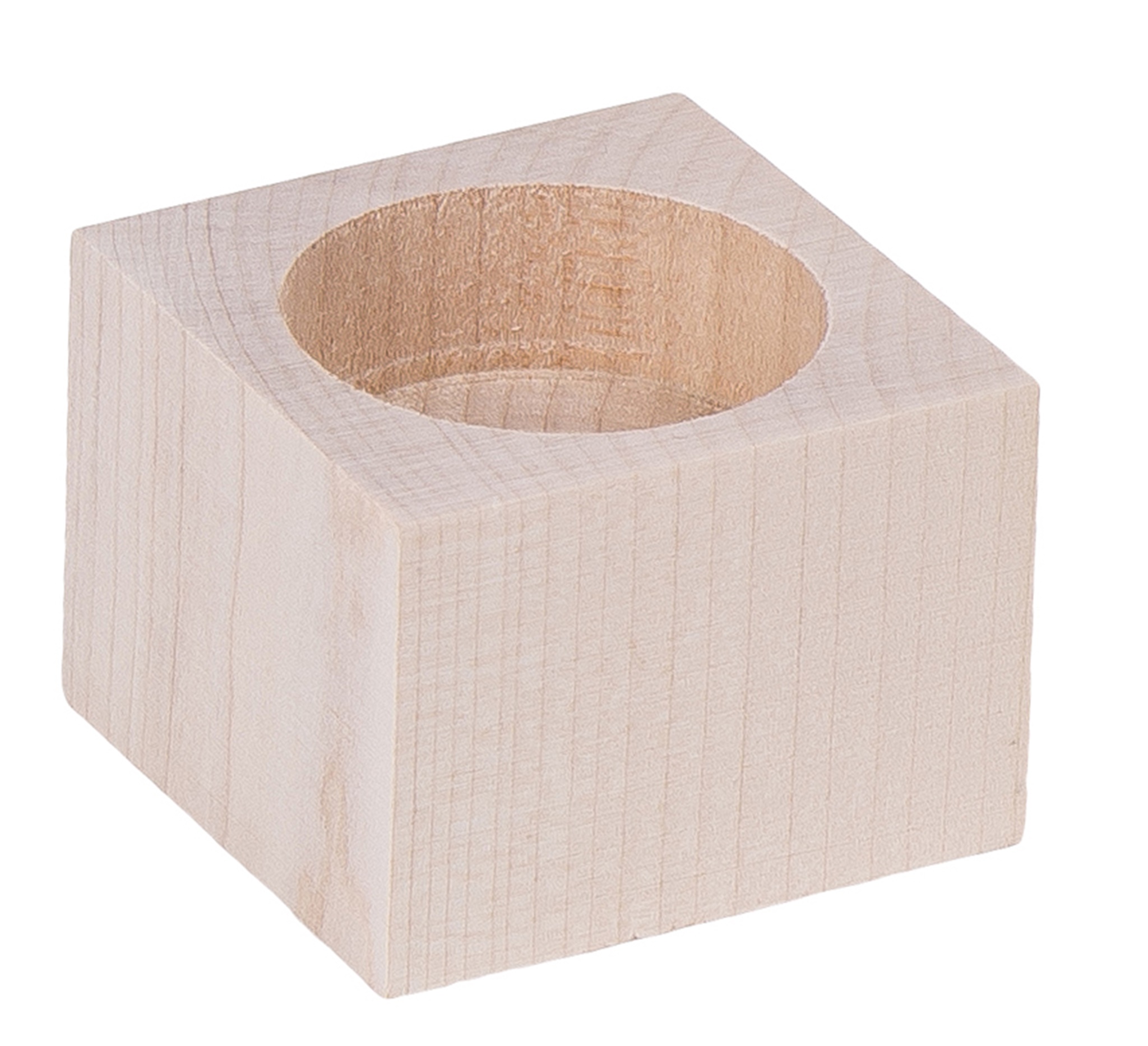 

Drewniany świecznik kwadrat 4 cm Decoupage prezent