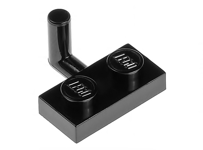 

Lego Płytka z zaczepem hak 1x2 4623 czarna
