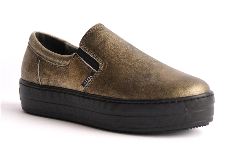 

Tenisówki Trampki Slip-on Skórzane Na Platformie