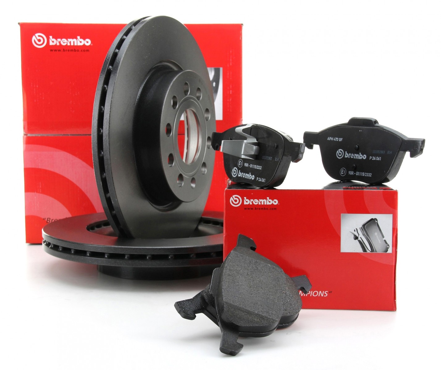 Диски и колодки BREMBO передняя AUDI A6 C6 347MM