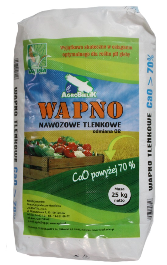 

Wapno do stawu 70% tlenkowe Sypkie 25kg Odkażanie