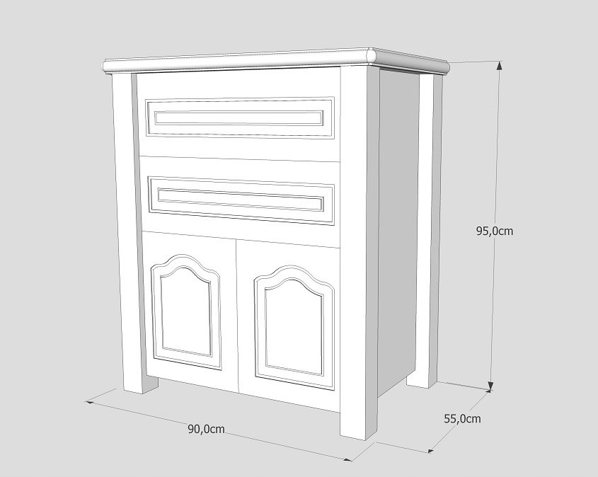Komoda z Drewna Biała ,model Merina 6 PRODUCENT Kolekcja kolonialna