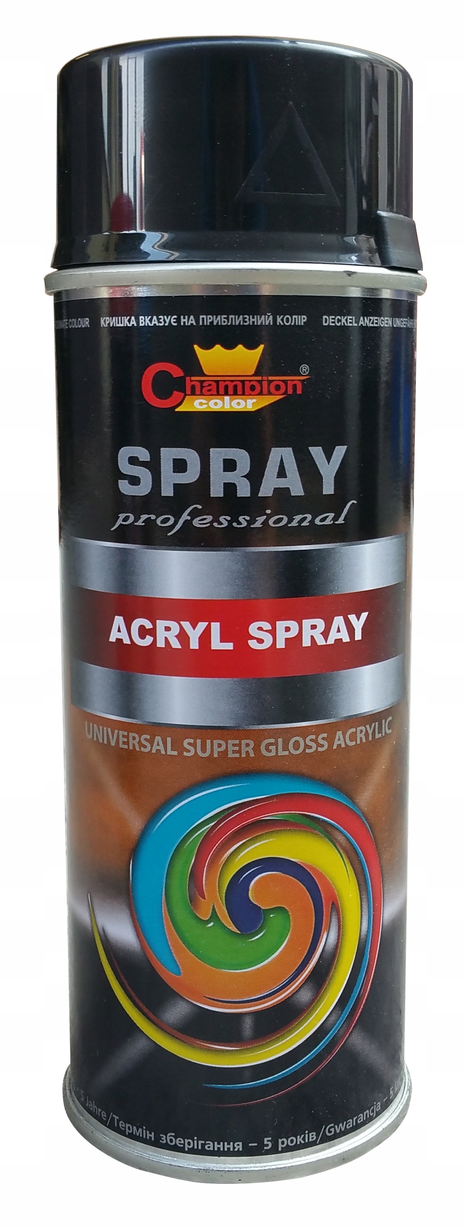 Champion Farba Akyl spray 400ml RAL9005 čierna