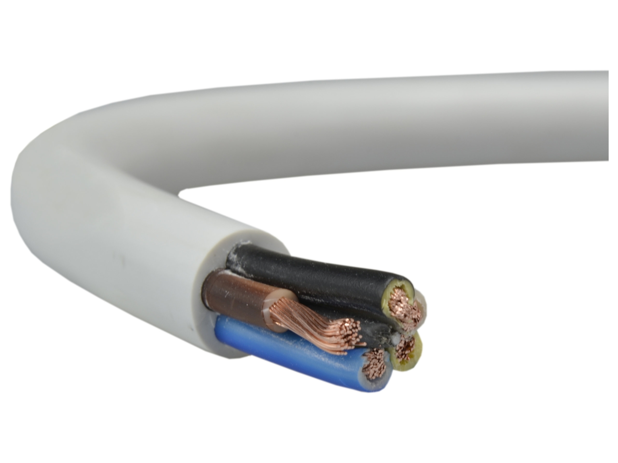 

Przewód kabel prądowy linka Owy 5x1 500V biały