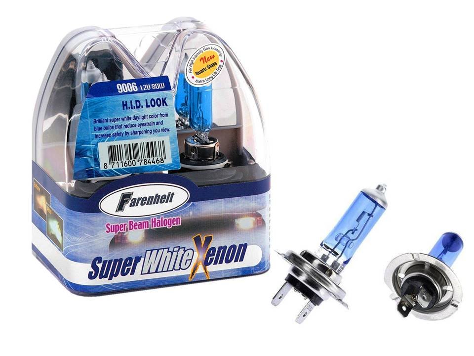 

2 x Żarówki White Xenon Farenheit- H7 55W +30% Usa