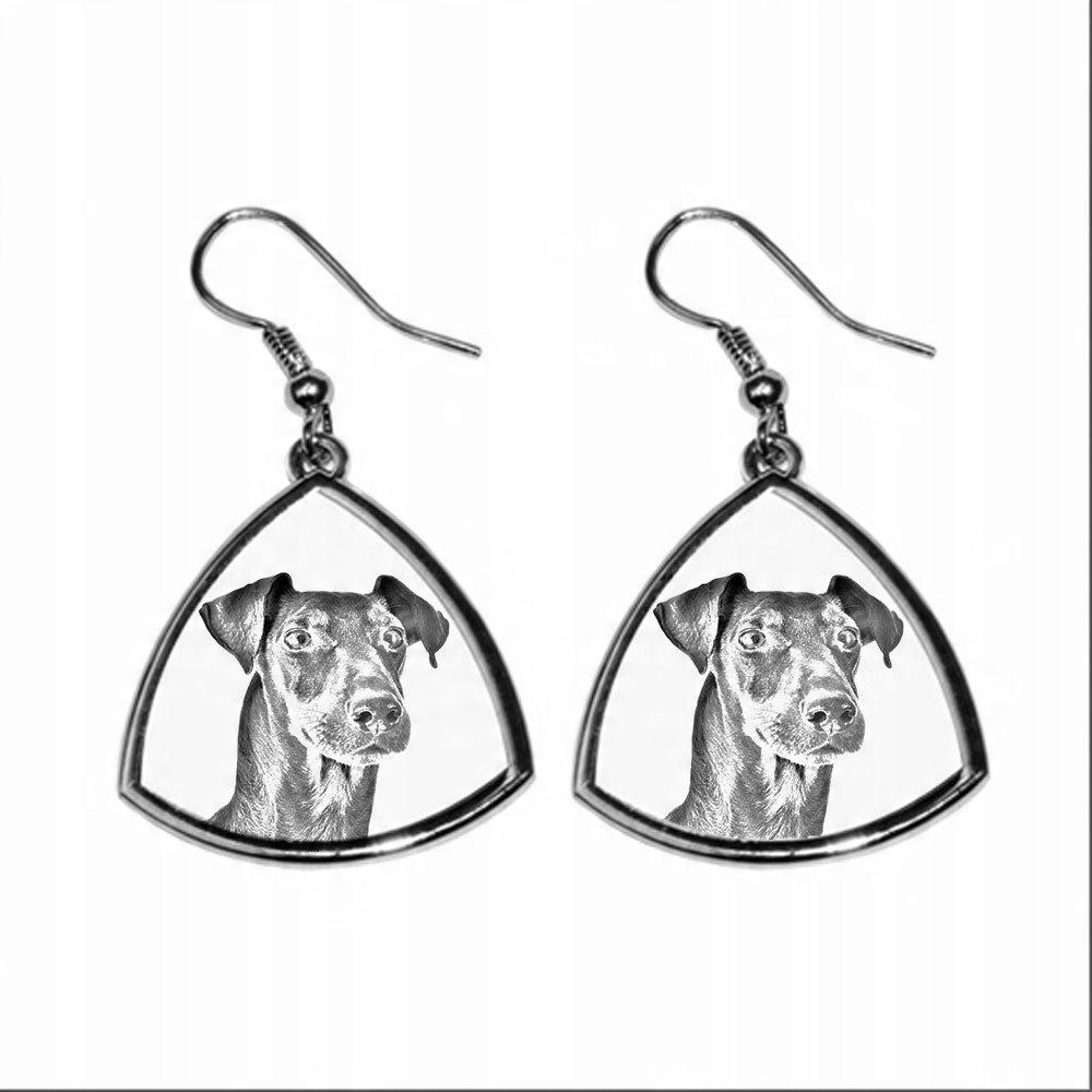 

Manchester terrier Trójkątne kolczyki z nadrukiem