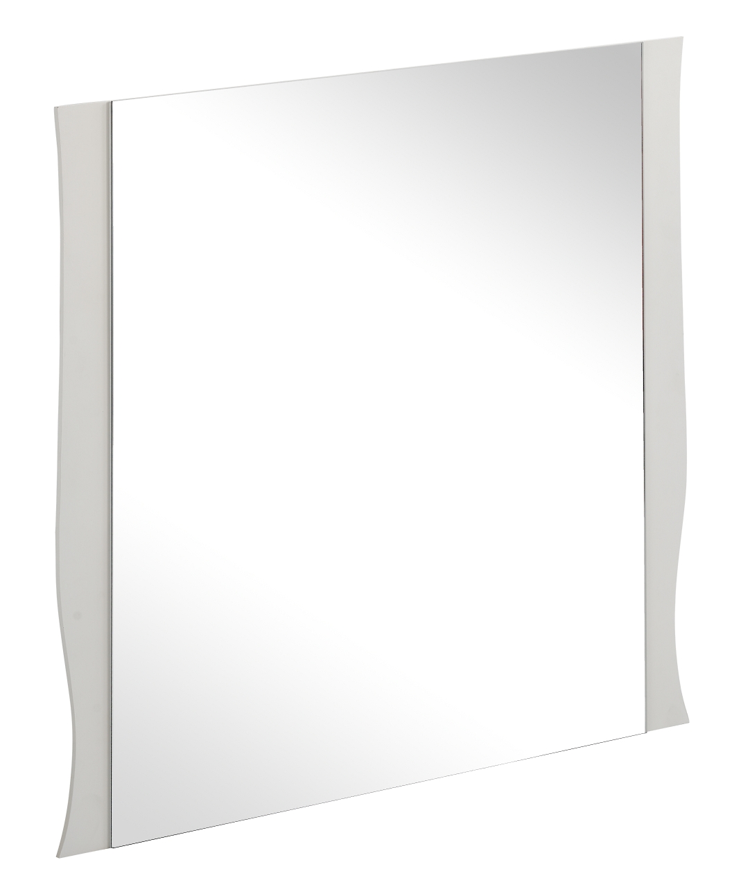 Zrkadlo Elizabeth biela, prírodné drevo, šírka 60 cm