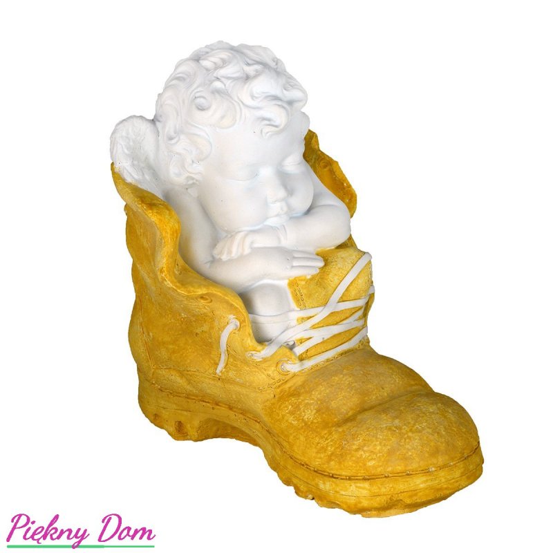 Aniołek śpiący w bucie anioł CHRZEST KOMUNIA ŚLUB Wysokość produktu 21 cm