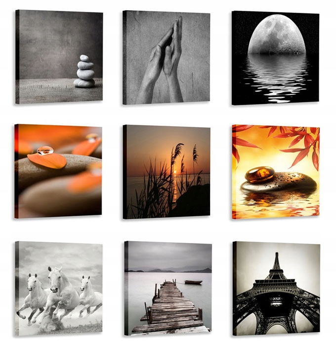 OBRAZ 100x80 ZACHÓD SŁOŃCA Materiał wykonania płótno