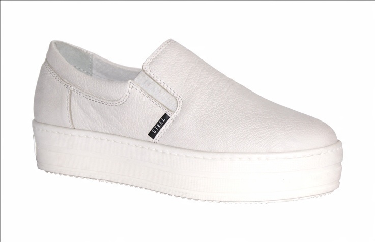 

Tenisówki Trampki Slip-on Skórzane Na Platformie