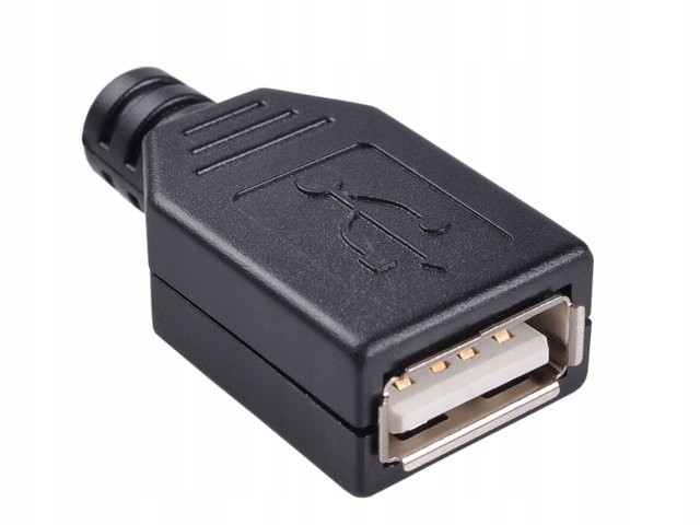 

Gniazdo Usb 2.0 typ A montażowe na kabel z obudową