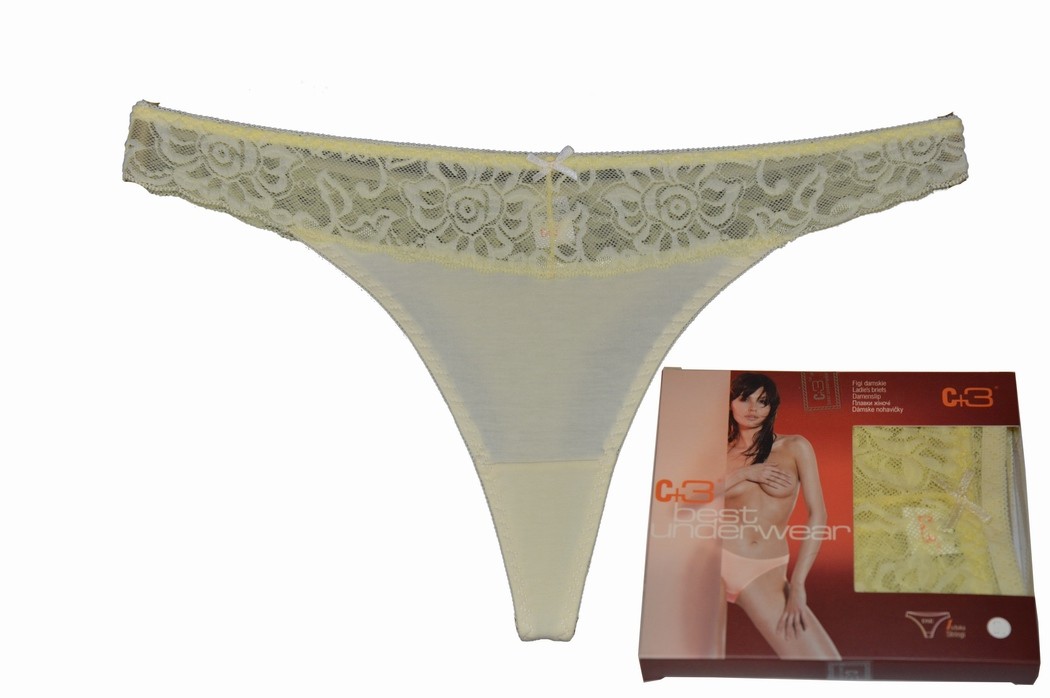 

C+3 Stringi Damskie DSE-011 Żółte roz. S