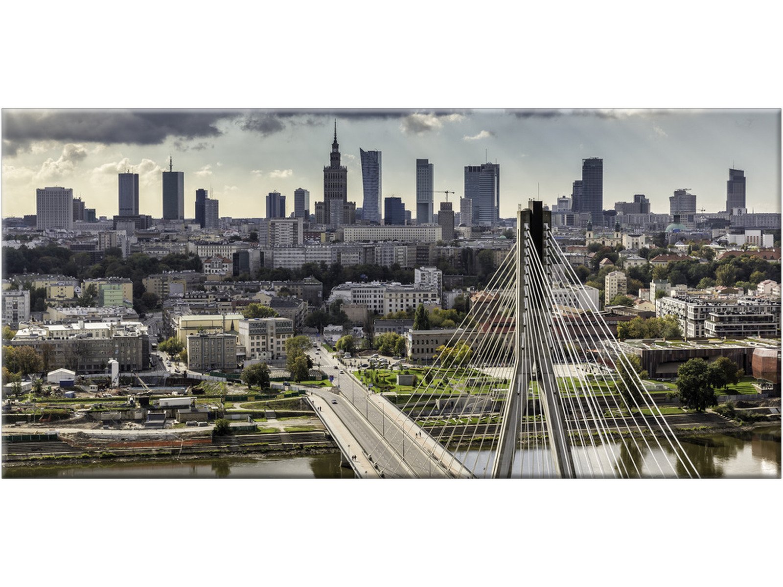 

Tryptyk Warszawa Pejzaż Miasto 115x55 Obraz