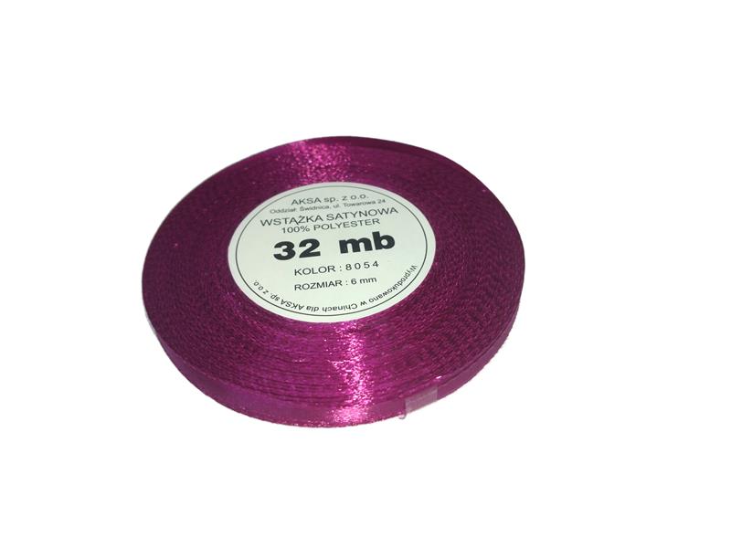 

Taśma Wstążka Tasiemka atłasowa satynowa 6mm 32mb