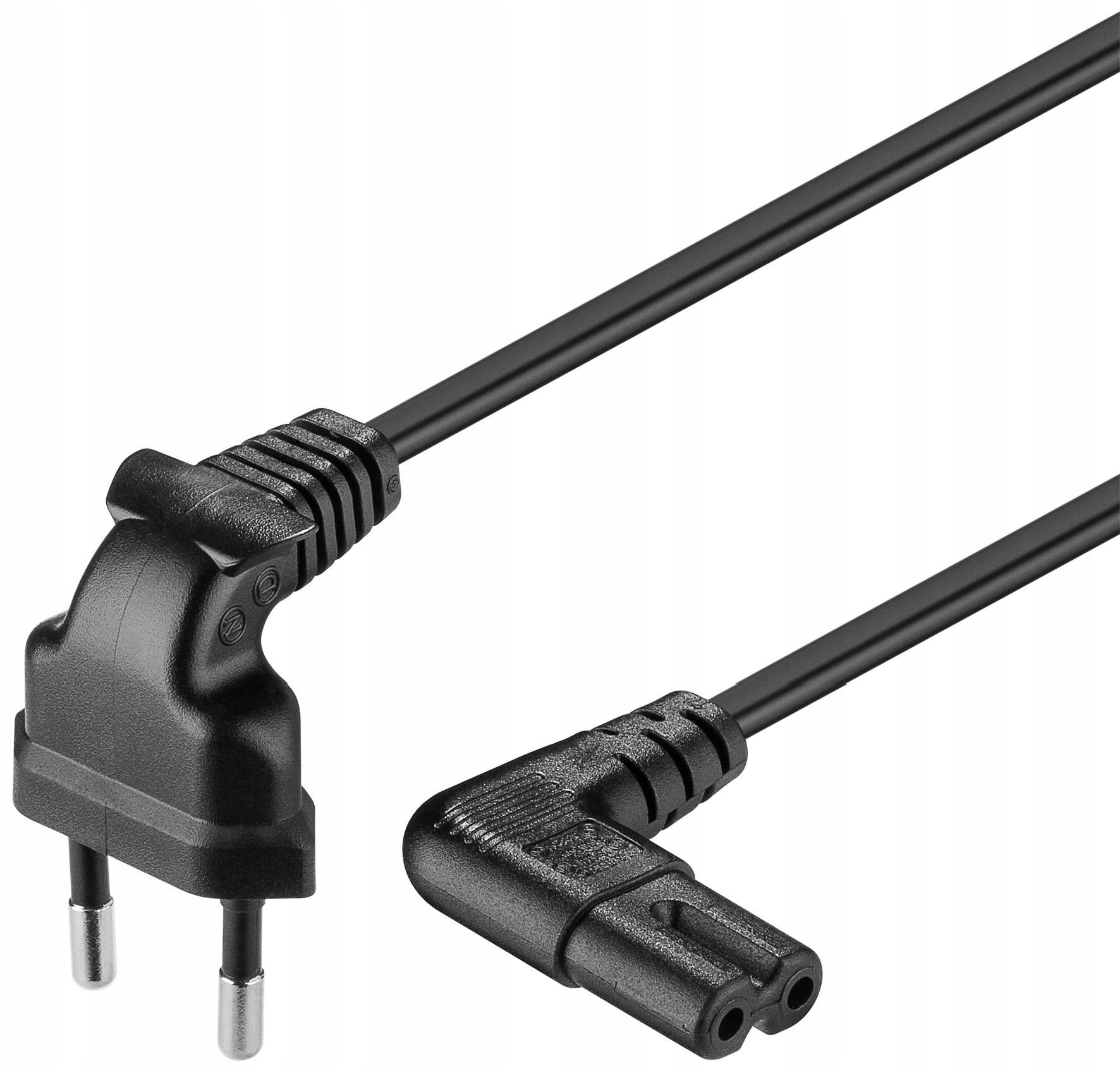 

Kabel zasilający kątowy euro C7 ósemka 5m czarny