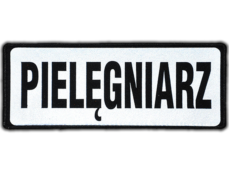 

Emblemat Pielęgniarz odblaskowy na rzepie 13x5 cm